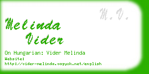 melinda vider business card